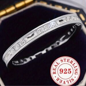 Round-Baguette Eternity Band, size 8 NWOT